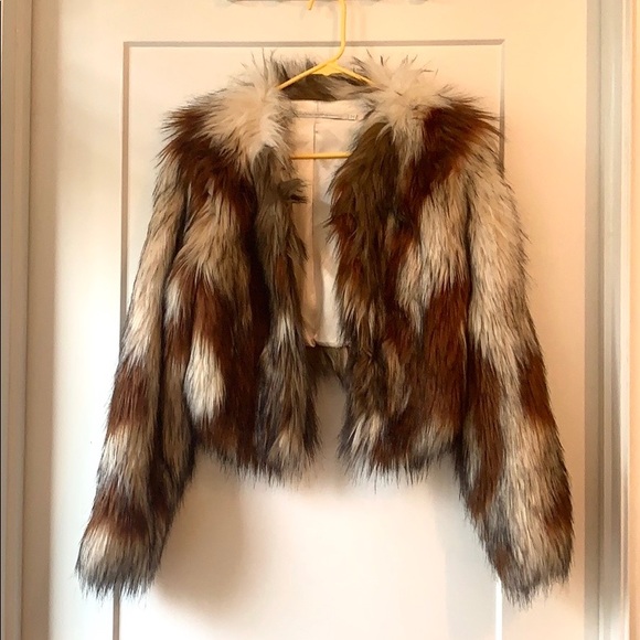 sOLD Twelfth Street by Cynthia Vincent faux fur jacket - Picture 2 of 10